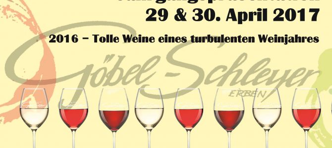 Jahrgangspräsentaion am 29. – 30.04. auf dem Weingut Jahrgangspräsentaion am 29. – 30.04. auf dem Weingut